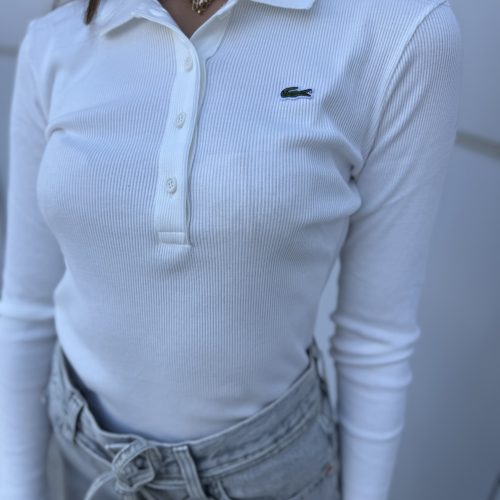 DF5281 LACOSTE- חולצה לבנה פולו