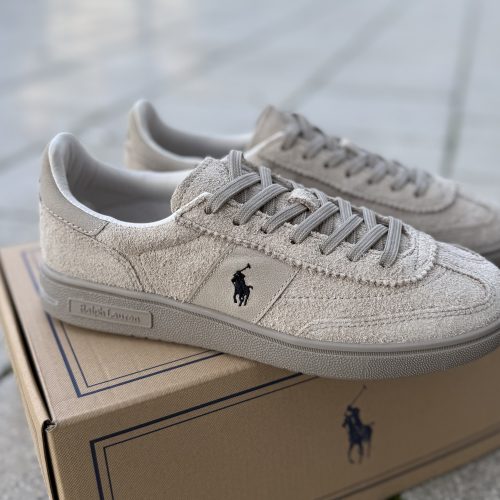 POLO PR3707 סניקרס עור לוגו -צבע מילקשייק